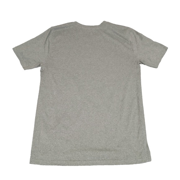 Nike Dri Fit Training T Shirt Mens Size M Gray Center Camo Swoosh Short Sleeve - Picture 2 of 9